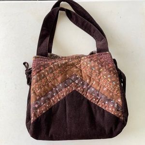 Home made corduroy quilt bag